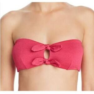 MinkPink Bandeau Bikini Top Fuchsia Pink Size Medium NWT